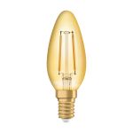 Ledvance Vintage 1906 LED E14 Kaars Goud 2.5W 220lm - 824 Zeer Warm Wit | Vervangt 25W