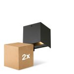 Duopak D'Lite LED Wandlamp Elingen Aluminium Zwart 4.9W 290lm - 830 Warm Wit | Bewegingssensor